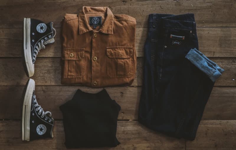 Considered everyday basics, laid out flat
